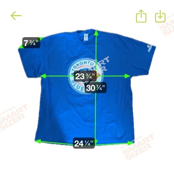 Toronto Blue Jays T-Shirt #11 Pillar Jays Care Foundation Top 2XL Gildan Cotton - Picture 5 of 5